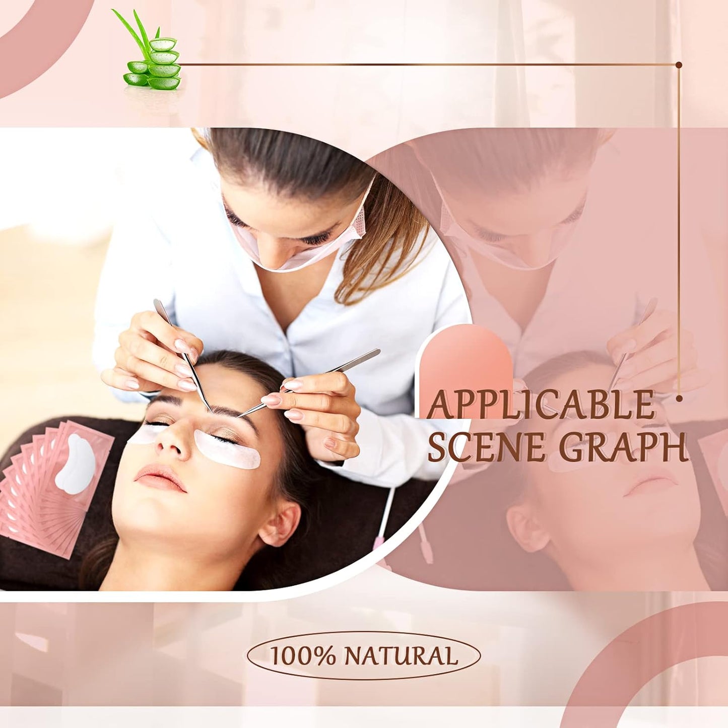 1000 Pairs Under Eye Gel Pads Natural Eyelash Extension Gel Pads Patches Kit for Eyelash Extension Supplies Bulk Eyelash Extension Supplies Beauty Tools, Fit Most Eye Shape