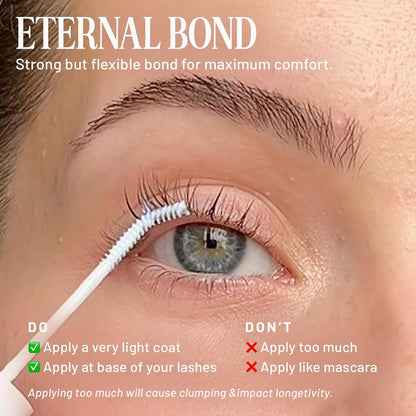 Lilac St - Eternal Bond (Clear) - Lash Cluster Glue - Quick Dry Formula - Mini Mascara Wand Applicator - Strong & Flexible Hold - Waterproof - Sensitive Eyes Safe - Cruelty Free, Vegan, Women Founded