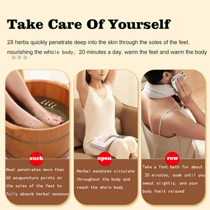 30 Pack Herbal Foot Soak Bags -Natural Ginger Mugwort Foot Detox Soak ,Body care herbal package Soothes Tired ,Chinese Herbal Foot Bath Spa Gift for Men & Women艾草生姜中药泡脚包 (32 Ounce (Pack of 1), 28)