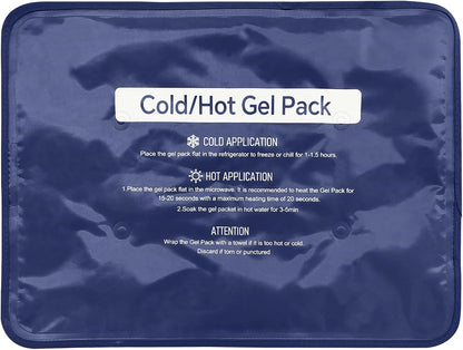 Reusable Gel Soft Ice Packs for Injuries, Flexible Hot and Cold Packs Bag for Knees, Back, Face, Joint & Muscle Pain Relief (Large 11.81"x 15.75")