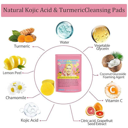 Turmeric kojic acid cleansing pads,