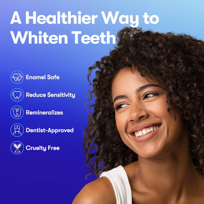 MySmile Teeth Whitening Strips 14 Treatments Kit, Hydroxyapatite-Infuse White Strips, Non-Sensitive Teeth Whitening with Soothing Natural Ingredients, Enamel-Safe, Residue-Free, Non-Slip(28 Count)