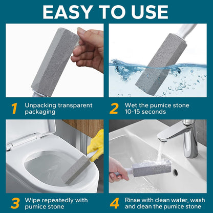 Emycool Pumice Stone Toilet Bowl Cleaner, 10 Pack Toilet Pumice Stone with Handle for Toilet Cleaning Toilet, Bathtubs, Sinks, Swimming Pools, Grills