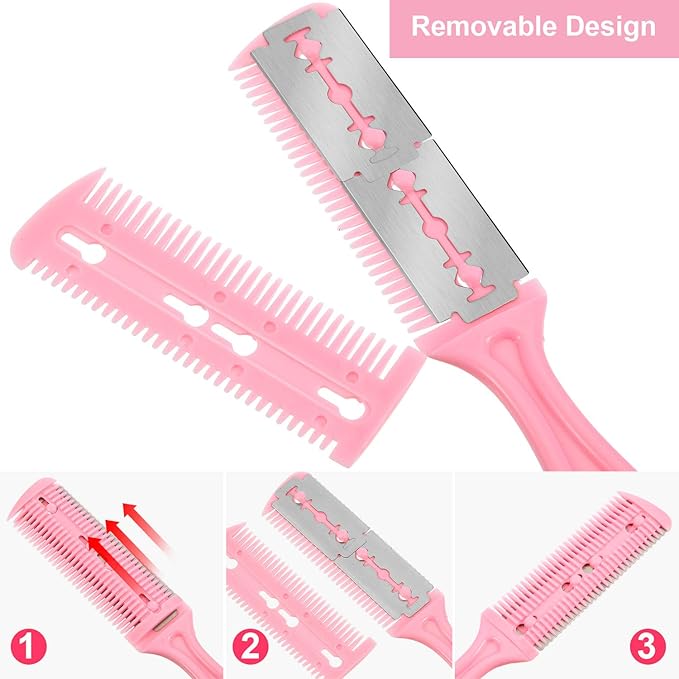 Hair Cutting Kit: Razor Comb,