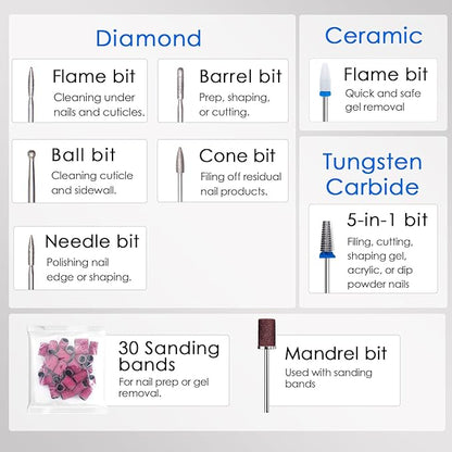 Delanie professional electric nail drill