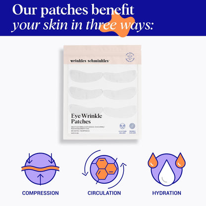 Wrinkles Schminkles Under Eye Patches - Rejuvenate Wrinkles with Medical Grade Silicone Reusable Anti-Wrinkle Patches for Under Eye Treatment, Banish Dark Circles (3 Pairs)