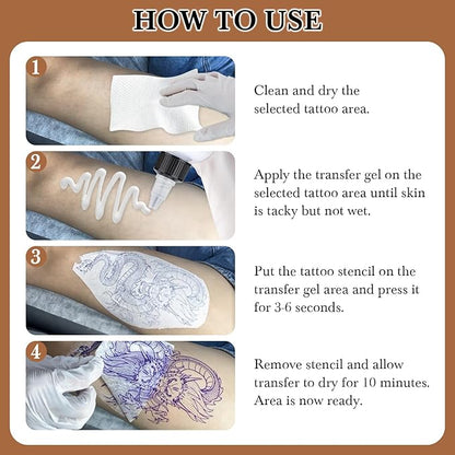 2pcs tattoo stencil transfer gel