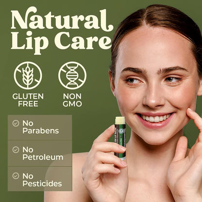 Earth's Daughter SPF Lip Balm Eucalyptus Mint 4-Pack - Lip Sunscreen, SPF 15, Organic Ingredients, Beeswax, Coconut Oil, Vitamin E - Hypoallergenic, Gluten Free