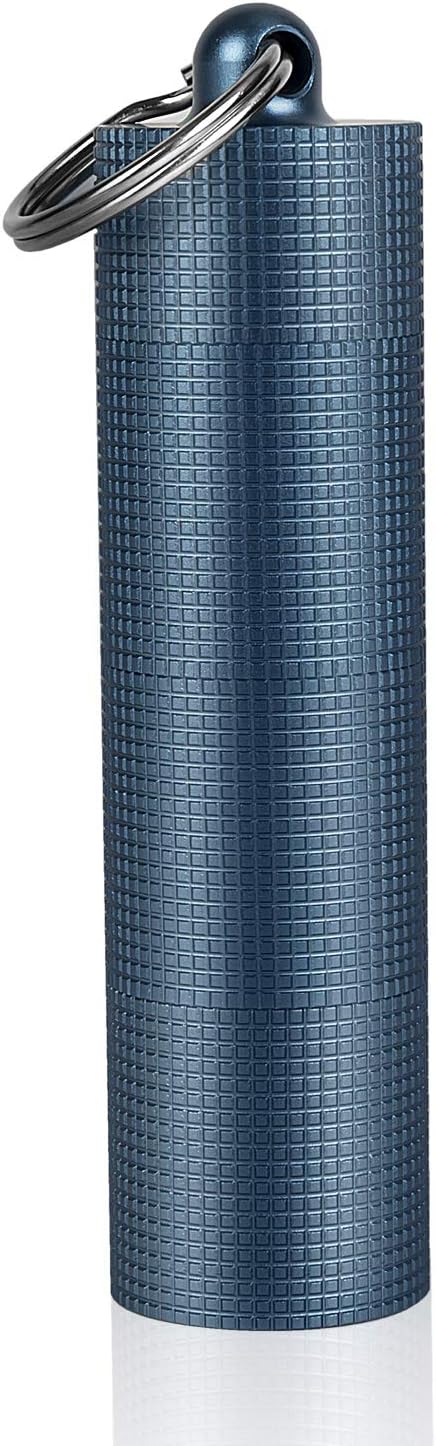 PPFISH Portable Daily Pill Case, 3 Compartments Anti-Skid Aluminum Alloy Waterproof Pill Box Dispenser, Small Pocket Pill Container, Keychain Pill Fob, Travel Pill Holder for Men Women