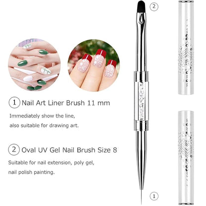 1pcs dual-ended nail design brush