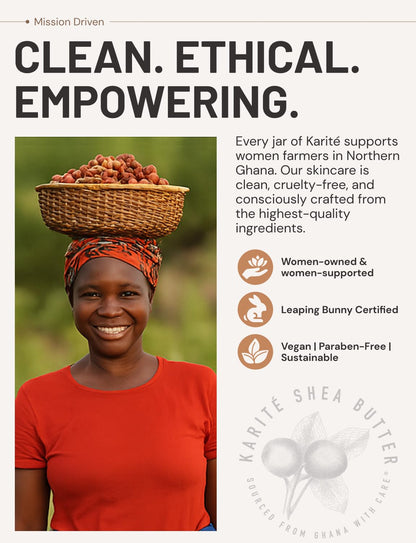 Karité Crème Corps Mini Shea Butter Body Cream | Hydrating Moisturizer for Dry & Sensitive Skin | Dermatologist-Formulated and Approved | Cruelty-free & Hypoallergenic for all Skin Types - 1.7fl oz