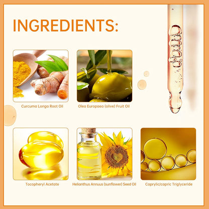 Turmeric Serum for Dark Spots 1 Fl Oz, Turmeric Dark Spot Corrector Serum for Face & Body, Anti Aging Facial Serum for Women and Men, Reduces Hyperpigmentation, Age Spots, Sun Spot, Improve Skin Tone