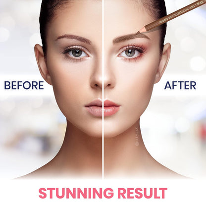 Stylia Waterproof Eyebrow Pencils For Women – Long-Lasting Microblading Supplies Brow Pencil, Perfect for Eyebrow Shaper, Filling & Defining Natural-Looking Brow - (12PC Brown)