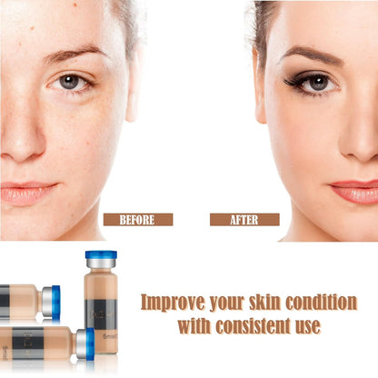 BB Facial Glow Starter Kit Facial Pigment Serum Treatment Kit,Anti-Aging Serum Pigments Set for Micro-needling Skin Treatment 10 Vials 5ml Hyaluronic Acid Ampoule foundation Essence Skin