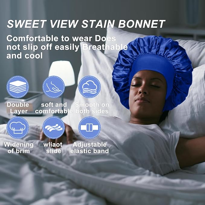 4pcs silk bonnet for sleeping