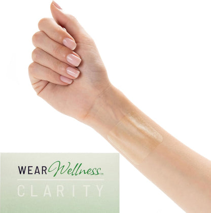 Clarity Film Patches – Topical Patches for Energy & Focus - Patch with Botanical Extracts – Natural Support for Memory & Concentration - Long-Lasting Effect – 32 Pack