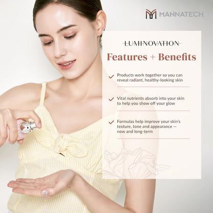Mannatech | Luminovation K-Beauty System - 4-Step Korean Skincare Set: Purifying Deep Cleanser, First Essential Toner, Luminous Essence Lotion, and Youth Intensive Care Cream. K Skin Care Sets & Kits