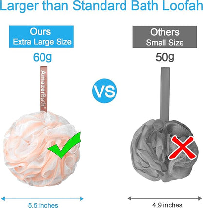 Amazerbath loofah sponge 60g/piece, exfoliating