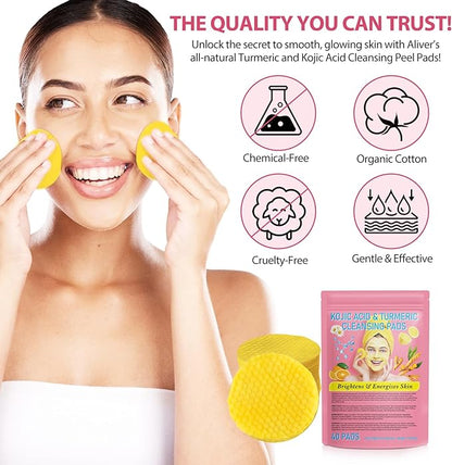 Turmeric cleansing pads,80pcs turmeric cleansing