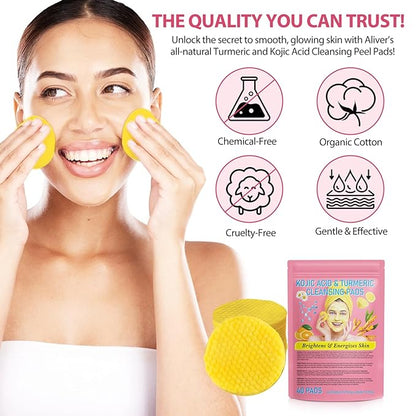 Turmeric kojic acid cleansing pads,turmeric