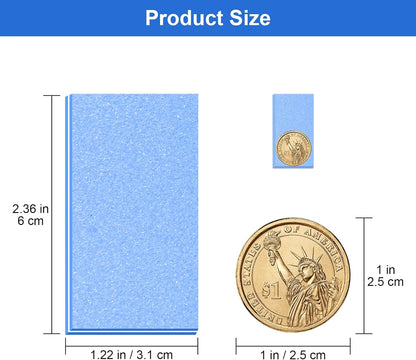 Buffer Block Nail File, 100/180 Grit Sponge Nail Buffers for Acrylic Nails, Mini Buffing Block Double Sided for Manicure Tools 30 Count - Blue