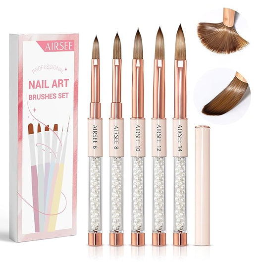 AIRSEE 5PCS Acrylic Nail Brush