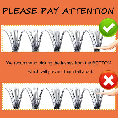 Eyelash Clusters Fluffy Lash Clusters Wispy Individual Lashes Cluster Eyelash Extensions D Curl DIY at Home Natural Cluster Lashes (40D-0.07D-Mix8-16)