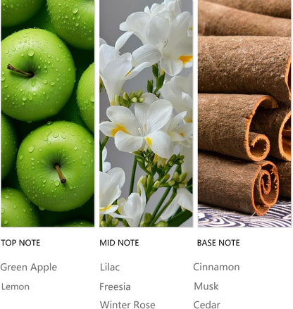 Cinnamon pple Essential Scent Oil - 120ML Waterless Diffuser Oil for Cold Air Diffusers, Luxury Home Fragrance Oils, Natural Flavor Aromatherapy Oils for Spa, Office, Long-Lasting Refill