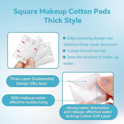 Square makeup cotton pads,facial lips