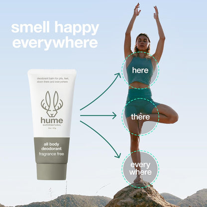 Invisible Whole Body Deodorant for women and men - All Over Full Odor Control Aluminum Free Deo - No Baking Soda- Anti-Chafing Cream Full Body deodorant, Safe for Sensitive Skin, Fragrance-Free