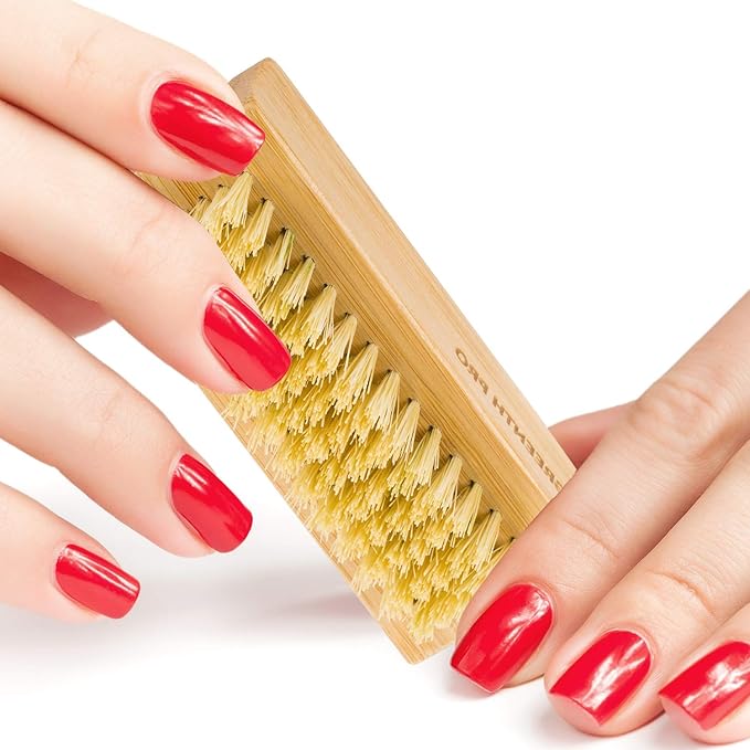 Bamboo nail brush??pcs two-side firm