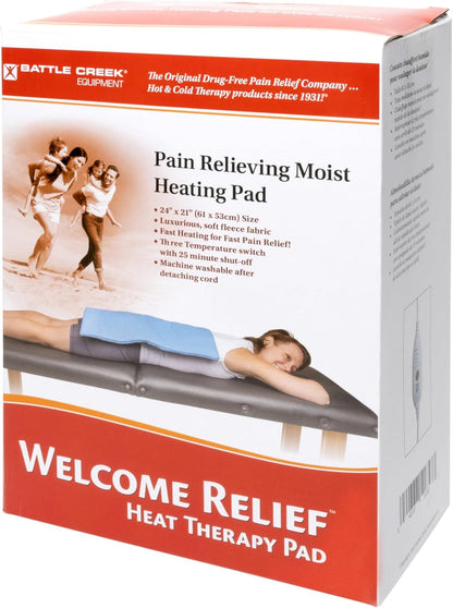 Thermophore Battle Creek Welcome Relief Moist or Dry Heating Pad, 21" X 24", Washable, Fast-Heating