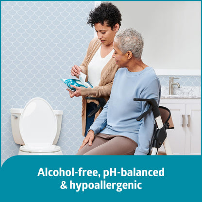 Medline ReadyFlush Flushable Wipes, 540 Wipes (60 Wipes, 9 Tubs), Scented, Biodegradable Flushable Incontinence Wet Wipes for Adults with Aloe, Hypoallergenic and pH-Balanced Personal Cleansing Cloths