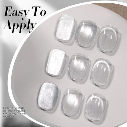 Born Pretty Magnetic Gel Nail Polish Flowing Light White Cat Magnetic Eye Gel Nail Polish White Auroras Cat Magnetic Eye Gel Polish Nail Art Vanish 15ML