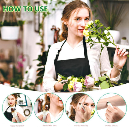 Aromatherapy Oils Roller Set, Natural Pre-diluted Essential Oils Roll On with Glass Rollerball, Relaxation Gift for Women & Men, Christmas Gift, Pack 4 x 0.33fl.oz