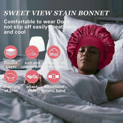 4pcs silk bonnet for sleeping,hair