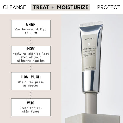 Naturium Multi-Peptide Moisturizer Jumbo, Hydrating & Smoothing Skin Care, Moisturizes with Ethylated Vitamin C & Panthenol, 3.4 oz