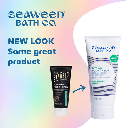 Seaweed Bath Co. Firming Body Cream - Rosemary Mint - Hydrating Hand and Body Lotion with Hyaluronic Acid - Toning Skin Moisturizer for Dry Skin - 6 oz (Pack of 2)
