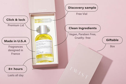 Twist - Vanilla & Tobacco No. 12 - Eau De Parfum Inspired by T. Ford Tobacco Vanille, Long-Lasting Perfume for Women & Men, Paraben Free, Vegan, Clean Ingredients, Unisex - 100 ml | 3.4 fl. oz.