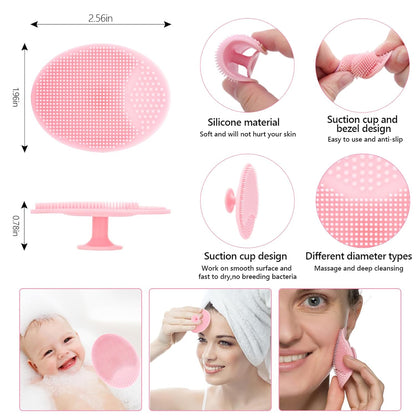 Silicone Face Scrubber, 1pcs Exfoliating Lip Brush, 1pcs Cleansing Brush,2pcs Face Mask Exfoliator Blackhead Skin Care Tool