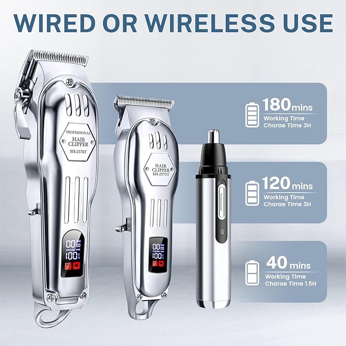 KIKIDO Hair Clippers Professional Cordless