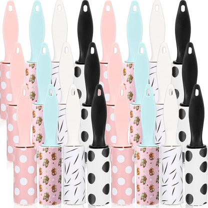 Hushee 24 Pcs Mini Lint Rollers for Pet Hair, Clothes, Gift Bags & More; Travel Size, Compact & Portable; Easy to Use, Comfortable Grip; 720 Sheets, Versatile Application