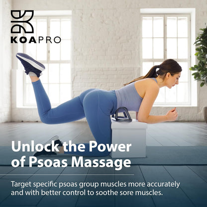KOAPRO Psoas and Hip Hook Release Tool for Iliacus and Hip Flexor; Alleviate Pain and Tension, Targeted Deep Tissue Massager for Back, Core, Iliopsoas, Piriformis etc., Boost Relief and Recovery