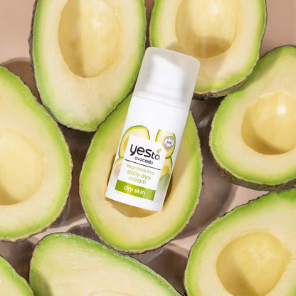 Yes To Avocado Daily Eye Cream, Fragrance-Free, Hydrating & Smoothing, with Hyaluronic Acid & Omega 3, 0.5 Fl Oz