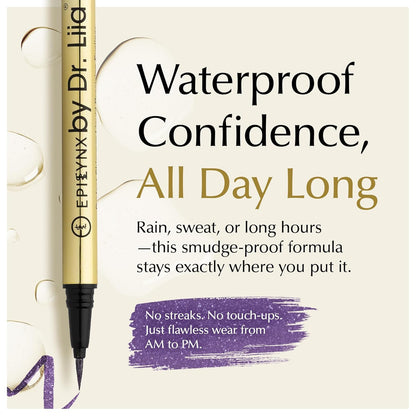 Waterproof Eyeliner - Smudge-Proof Liquid Eyeliner Pen with Precision Tip for Smooth, Long-Lasting Application - Vegan, Hypoallergenic & Gluten-Free Eye Liner - 2mL Shimmer Royal Purple