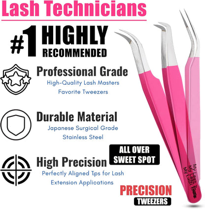 My Lash Tools New Isolation Lash Tweezers For Eyelash Extensions Best for Individual Isolation & Classic Lashes Japanese Stainless Steel Lightweight Precision Lashing Twisers (CEC-JP/05)