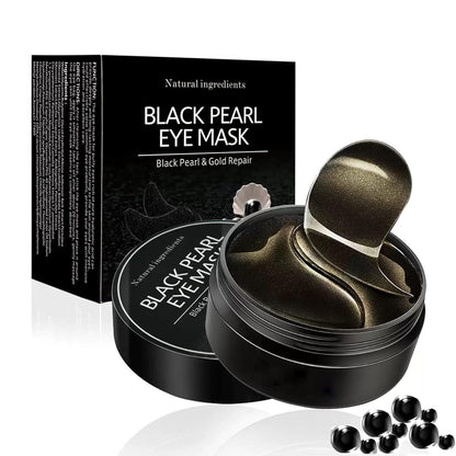 Under Eye Patches, Eye Mask Black Pearl, Puffy Eyes Dark Circles Brighten Treatments, 60PCS Collagen Under Gel Pad for Lighten Wrinkles Anti-Aging, Fine Lines Eye Bags Women Men