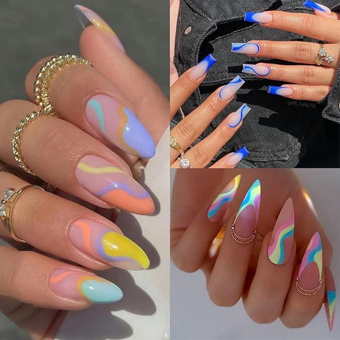 Nail stamping plates french wavy