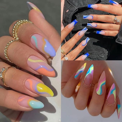 Nail stamping plates french wavy