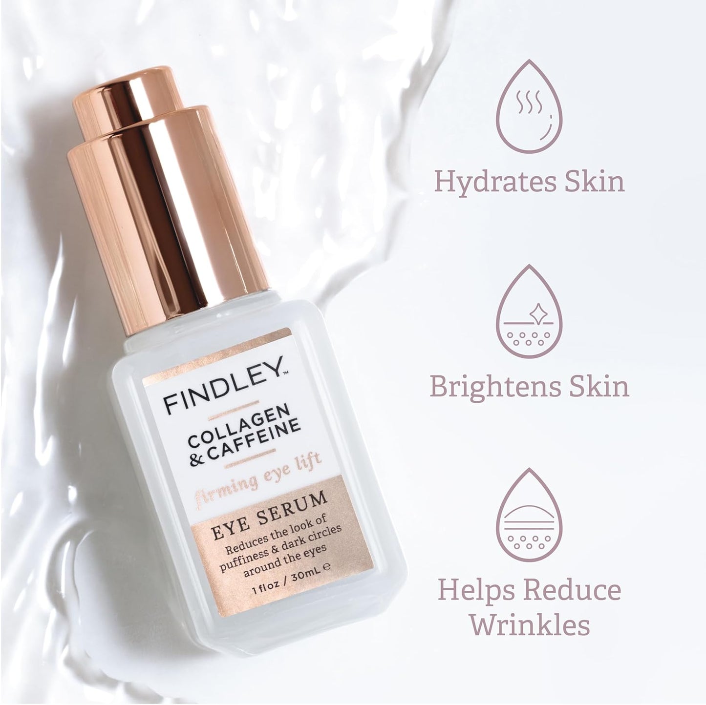 Firming Eye Lift Eye Serum with Collagen and Caffeine - Reduces Puffiness and Dark Circles | Hydrates and Reduces Wrinkles (1 Fl Oz)